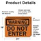 Signmission Do Not Enter OSHA Warning Sign, Vinyl Decal, 24in W x 18in L, 2PK OS-2PACK-WS-D-1824-L-19656 - alternate 5